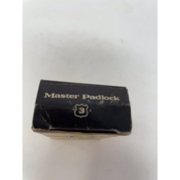 Vintage Master Lock #3 Secret Service Padlock Box 2 Keys Laminated Steel - Picture 6 of 9